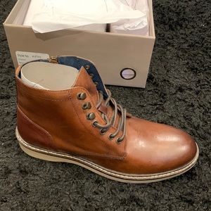 Mens Combat Boot Crown Vintage Brown